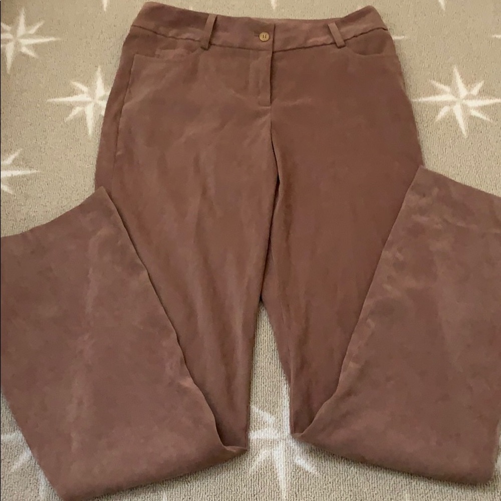 J. McLaughlin tan suede-like pants size 0